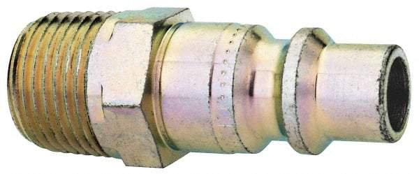 CEJN - 3/8 Male NPT Industrial Pneumatic Hose High Flow Connector - Steel Zinc-Plated, 3/8" Body Diam - Industrial Tool & Supply