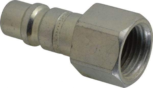 CEJN - 1/2 Female NPT Industrial Pneumatic Hose High Flow Connector - Steel Zinc-Plated, 1/2" Body Diam - Industrial Tool & Supply