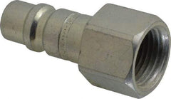 CEJN - 1/2 Female NPT Industrial Pneumatic Hose High Flow Connector - Steel Zinc-Plated, 1/2" Body Diam - Industrial Tool & Supply