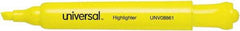 UNIVERSAL - Yellow Highlighter - Chisel Tip, Water Base Ink - Industrial Tool & Supply