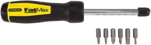 Stanley - Mini-Ratchet Bit Screwdriver Kit - Phillips, Slotted, Square - Industrial Tool & Supply