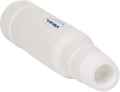 Vikan - 6-1/2 x 1-5/32" Polypropylene Squeegee Handle - European Threaded Connection, White - Industrial Tool & Supply