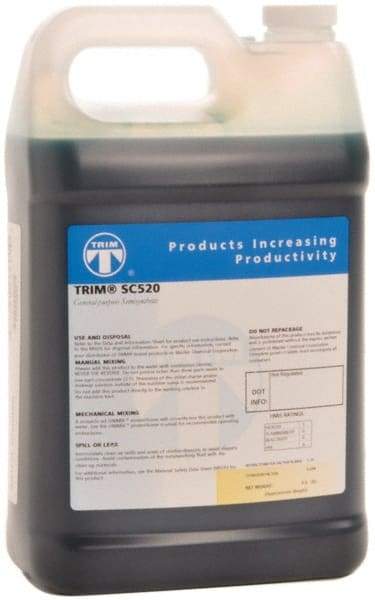 Master Fluid Solutions - Trim SC520, 1 Gal Bottle Cutting & Grinding Fluid - Semisynthetic, For CNC Turning, Drilling, Milling, Sawing - Industrial Tool & Supply