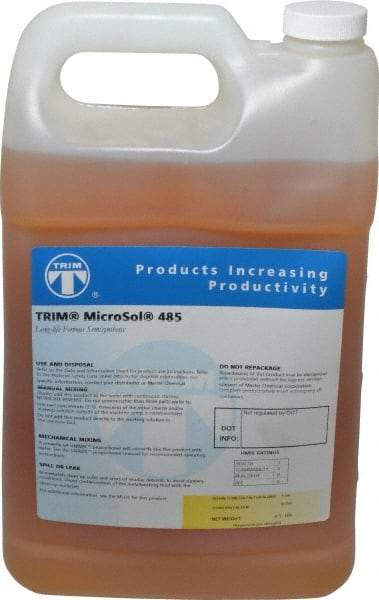 Master Fluid Solutions - Trim MicroSol 485, 1 Gal Bottle Cutting & Grinding Fluid - Semisynthetic, For Machining - Industrial Tool & Supply