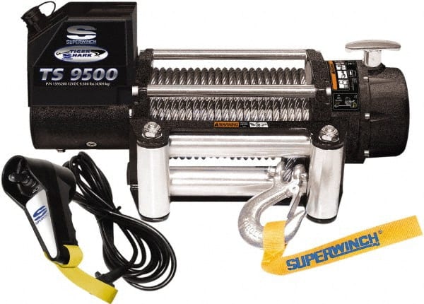 Superwinch - 9,500 Lb Capacity, 95' Cable Length, Automotive Heavy-Duty Recovery Winch - Industrial Tool & Supply