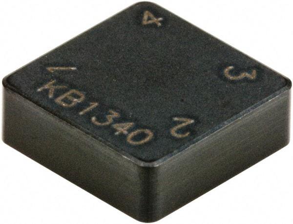 Kennametal - SNM434 S0820 Grade KB1340 PCBN Turning Insert - Uncoated, 90° Square, 1/2" Inscr Circle, 3/16" Thick, 1/16" Corner Radius - Industrial Tool & Supply