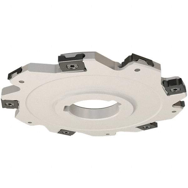 Iscar - Arbor Hole Connection, 0.118" Cutting Width, 36.5mm Depth of Cut, 125mm Cutter Diam, 32mm Hole Diam, 16 Tooth Indexable Slotting Cutter - SDN Toolholder, LNET Insert, Right Hand Cutting Direction - Industrial Tool & Supply