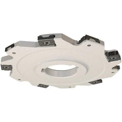 Iscar - Arbor Hole Connection, 0.118" Cutting Width, 36.5mm Depth of Cut, 125mm Cutter Diam, 32mm Hole Diam, 16 Tooth Indexable Slotting Cutter - SDN Toolholder, LNET Insert, Right Hand Cutting Direction - Industrial Tool & Supply