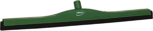 Vikan - 28" Foam Rubber Blade Bench Squeegee - Double Edge, Green, Plastic Holder - Industrial Tool & Supply