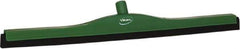 Vikan - 28" Foam Rubber Blade Bench Squeegee - Double Edge, Green, Plastic Holder - Industrial Tool & Supply