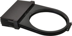 Made in USA - 4" Wide, 2 Magnification Task & Machine Light Shade Mount Magnifier - Black, For Use with Task Light - Industrial Tool & Supply