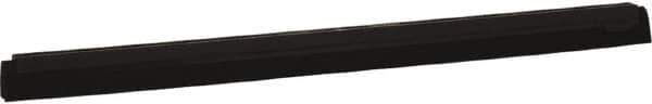 Vikan - 28" Foam Rubber Blade Squeegee Refill - Double Edge, Black, Plastic Holder - Industrial Tool & Supply