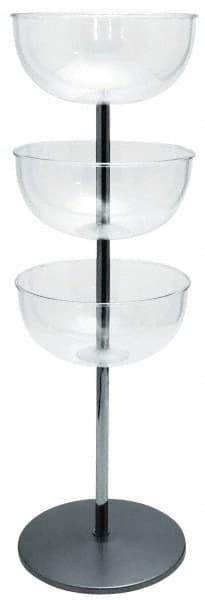Tensator - 40" High Barrier Free-Standing Pole - Polycarbonate, Polished Chrome Finish, Gray - Industrial Tool & Supply