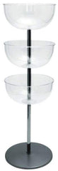 Tensator - 40" High Barrier Free-Standing Pole - Polycarbonate, Polished Chrome Finish, Gray - Industrial Tool & Supply