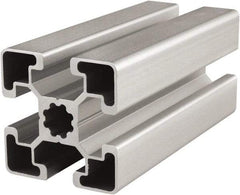 80/20 Inc. - 6 Meters Long x 45 mm Wide x 45 mm Deep, T-Slotted Aluminum Extrusion - Clear Anodized Finish - Industrial Tool & Supply