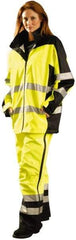 OccuNomix - Size XL, Yellow, Rain Jacket - 43-46" Chest, 3 Pockets - Industrial Tool & Supply