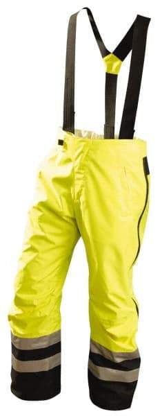 OccuNomix - Size L, Black & Yellow, Rain Pants - 3 Pockets - Industrial Tool & Supply