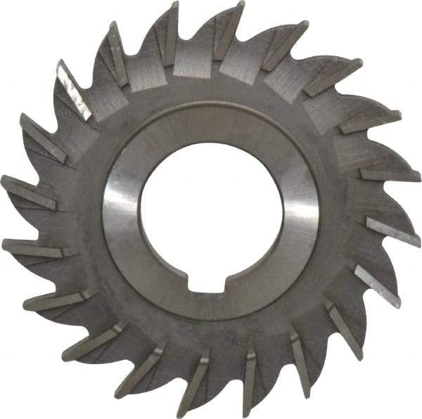 Made in USA - 3" Diam x 1/4" Width of Cut, 20 Teeth, Cobalt Side Milling Cutter - Straight Teeth, Uncoated - Industrial Tool & Supply