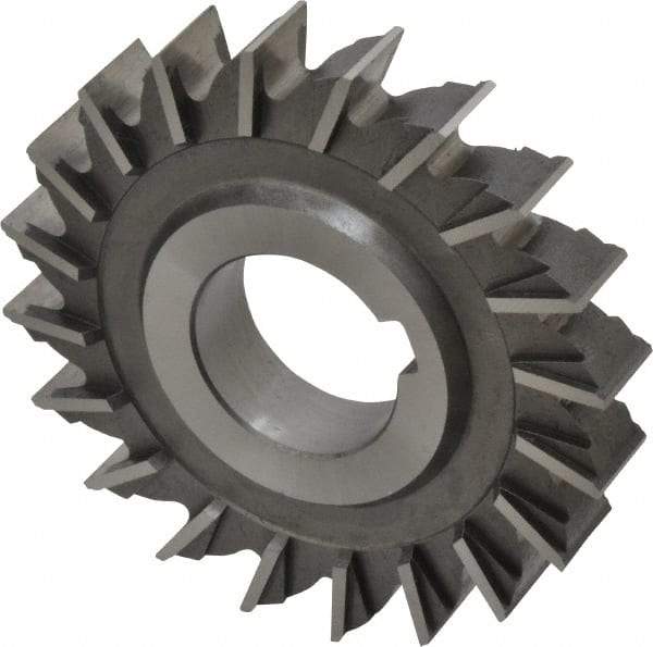 Made in USA - 3" Diam x 1/2" Width of Cut, 20 Teeth, Cobalt Side Milling Cutter - Straight Teeth, Uncoated - Industrial Tool & Supply
