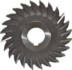 Made in USA - 4" Diam x 1/4" Width of Cut, 24 Teeth, Cobalt Side Milling Cutter - Straight Teeth, Uncoated - Industrial Tool & Supply