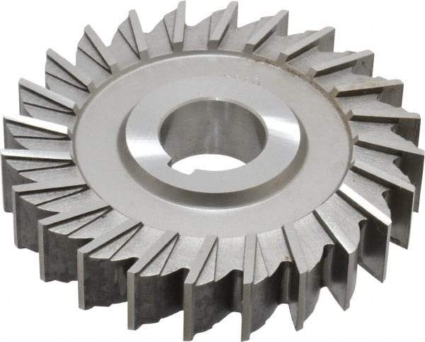 Made in USA - 4" Diam x 3/4" Width of Cut, 24 Teeth, Cobalt Side Milling Cutter - Straight Teeth, Uncoated - Industrial Tool & Supply