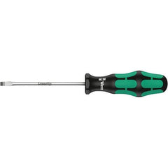 Wera - 6mm Blade Width, Slotted Screwdriver - 150mm Blade Length, Round Shank, Ergonomic Handle - Industrial Tool & Supply