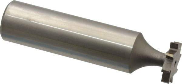 Made in USA - 1/2" Diam x 3/32" Face Width, High Speed Steel, 8 Teeth, Shank Connection Woodruff Keyseat Cutter - Uncoated, 2-3/32" OAL x 1/2" Shank, Staggered Teeth, ANSI 304, Old Standard 2 - Industrial Tool & Supply