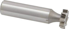 Made in USA - 5/8" Diam x 5/32" Face Width, High Speed Steel, 8 Teeth, Shank Connection Woodruff Keyseat Cutter - Uncoated, 2-5/32" OAL x 1/2" Shank, Staggered Teeth, ANSI 505, Old Standard 6 - Industrial Tool & Supply