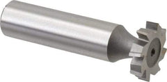 Made in USA - 3/4" Diam x 5/32" Face Width, High Speed Steel, 8 Teeth, Shank Connection Woodruff Keyseat Cutter - Uncoated, 2-5/32" OAL x 1/2" Shank, Staggered Teeth, ANSI 506, Old Standard 8 - Industrial Tool & Supply