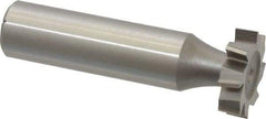 Made in USA - 3/4" Diam x 3/16" Face Width, High Speed Steel, 8 Teeth, Shank Connection Woodruff Keyseat Cutter - Uncoated, 2-3/16" OAL x 1/2" Shank, Staggered Teeth, ANSI 606, Old Standard 9 - Industrial Tool & Supply