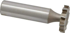 Made in USA - 7/8" Diam x 5/32" Face Width, High Speed Steel, 10 Teeth, Shank Connection Woodruff Keyseat Cutter - Uncoated, 2-5/32" OAL x 1/2" Shank, Staggered Teeth, ANSI 507, Old Standard 10 - Industrial Tool & Supply