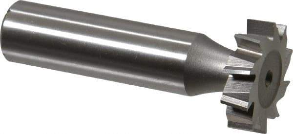 Made in USA - 7/8" Diam x 7/32" Face Width, High Speed Steel, 10 Teeth, Shank Connection Woodruff Keyseat Cutter - Uncoated, 2-7/32" OAL x 1/2" Shank, Staggered Teeth, ANSI 707, Old Standard 12 - Industrial Tool & Supply