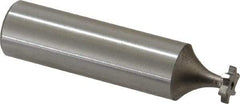 Made in USA - 5/16" Diam x 1/16" Face Width, High Speed Steel, 6 Teeth, Shank Connection Woodruff Keyseat Cutter - Uncoated, 2-1/16" OAL x 1/2" Shank, Staggered Teeth, ANSI 202-1/2, Old Standard 206 - Industrial Tool & Supply