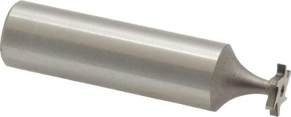 Made in USA - 3/8" Diam x 1/16" Face Width, High Speed Steel, 6 Teeth, Shank Connection Woodruff Keyseat Cutter - Uncoated, 2-1/16" OAL x 1/2" Shank, Staggered Teeth, ANSI 203, Old Standard 211 - Industrial Tool & Supply