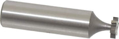 Made in USA - 3/8" Diam x 3/32" Face Width, High Speed Steel, 6 Teeth, Shank Connection Woodruff Keyseat Cutter - Uncoated, 2-3/32" OAL x 1/2" Shank, Staggered Teeth, ANSI 303, Old Standard 212 - Industrial Tool & Supply