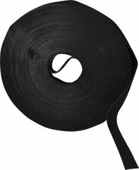 VELCRO Brand - 5/8" Wide x 25 Yd Long Self Fastening Tie/Strap Hook & Loop Roll - Continuous Roll, Black, Printable Surface - Industrial Tool & Supply