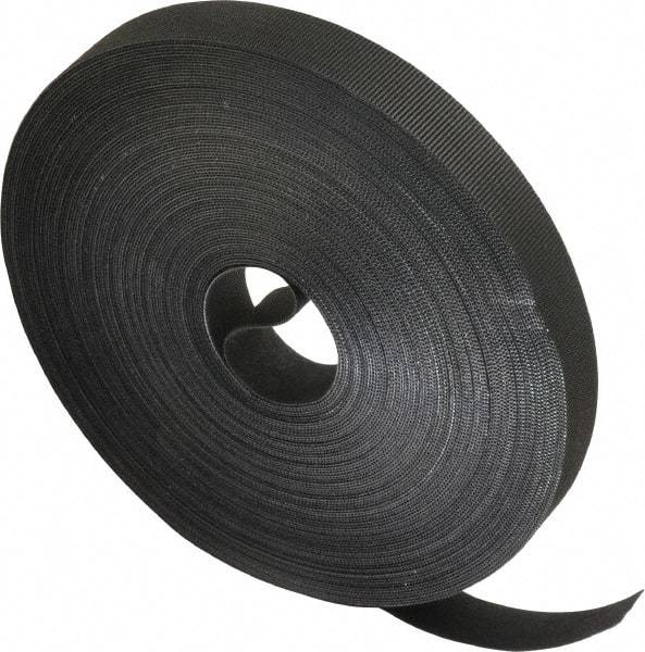 VELCRO Brand - 3/4" Wide x 25 Yd Long Self Fastening Tie/Strap Hook & Loop Roll - Continuous Roll, Black, Printable Surface - Industrial Tool & Supply
