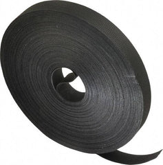 VELCRO Brand - 3/4" Wide x 25 Yd Long Self Fastening Tie/Strap Hook & Loop Roll - Continuous Roll, Black, Printable Surface - Industrial Tool & Supply