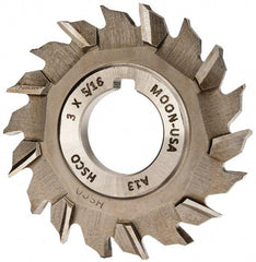 Made in USA - 3" Diam x 5/16" Width of Cut, 18 Teeth, Cobalt Side Milling Cutter - Staggered Teeth, Uncoated - Industrial Tool & Supply