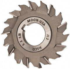 Made in USA - 3" Diam x 3/8" Width of Cut, 18 Teeth, Cobalt Side Milling Cutter - Staggered Teeth, Uncoated - Industrial Tool & Supply