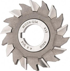 Made in USA - 4" Diam x 5/16" Width of Cut, 18 Teeth, Cobalt Side Milling Cutter - Staggered Teeth, Uncoated - Industrial Tool & Supply