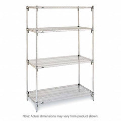 Metro - 2,000 Lb Capacity 4 Shelf Wire Shelving - Starter Unit - Industrial Tool & Supply
