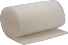 Made in USA - 15' Long x 25" Wide x 1" Thick Polyester Media Air Filter Media Roll - MERV 5, 85% Arrestance Efficiency, 500 FPM Max Air Flow, 0.14" wpg Init Resist, 1" wpg Final Resist, 30% Particle Capture Efficiency, Use with MSA - Industrial Tool & Supply
