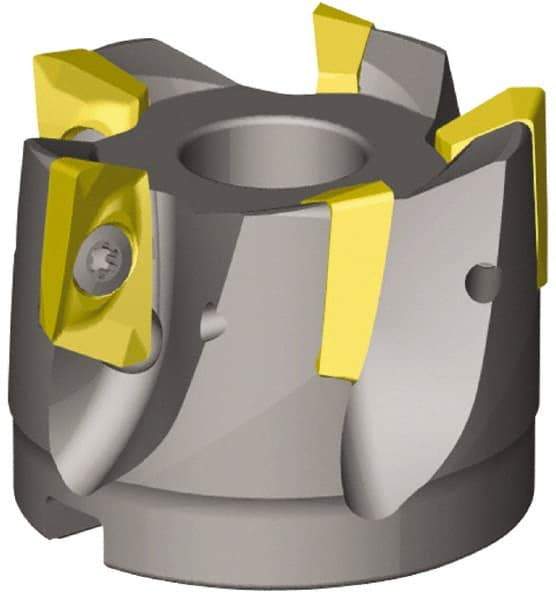 Kennametal - 12 Inserts, 8" Cut Diam, 2-1/2" Arbor Diam, 0.71" Max Depth of Cut, Indexable Square-Shoulder Face Mill - 0/90° Lead Angle, 2-1/2" High, EC18.., EP18.. Insert Compatibility, Series Mill 1-18 - Industrial Tool & Supply