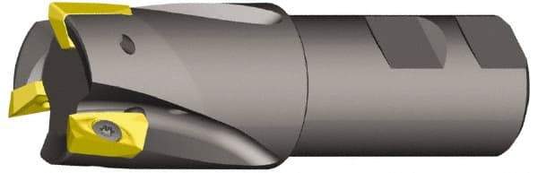 Kennametal - 0.97" Cut Diam, 0.71" Max Depth of Cut, 1" Shank Diam, 4.03" OAL, Indexable Square Shoulder End Mill - EC18.., EP18.. Inserts, Weldon Shank, 0° Lead Angle, Through Coolant - Industrial Tool & Supply