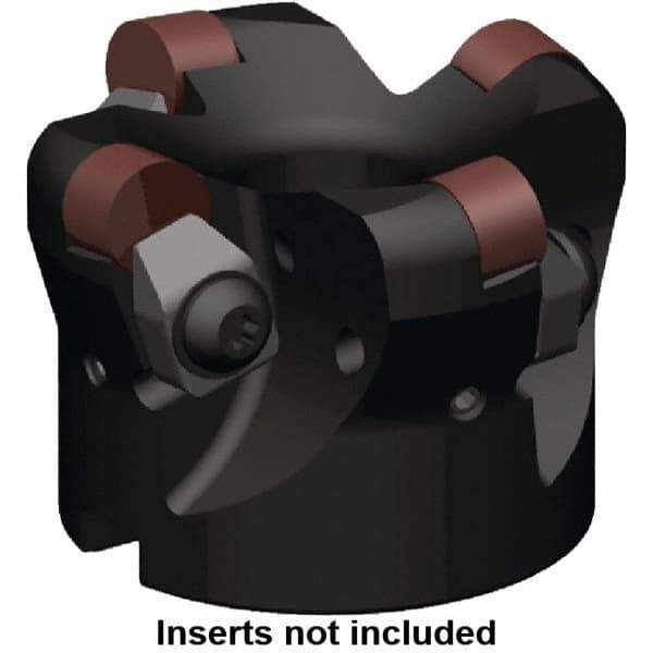 Kennametal - 80mm Cut Diam, 6mm Max Depth, 27mm Arbor Hole, 5 Inserts, RNGN 1207... Insert Style, Indexable Copy Face Mill - KSSR Cutter Style, 13,500 Max RPM, 50mm High, Series KSSR-RN - Industrial Tool & Supply