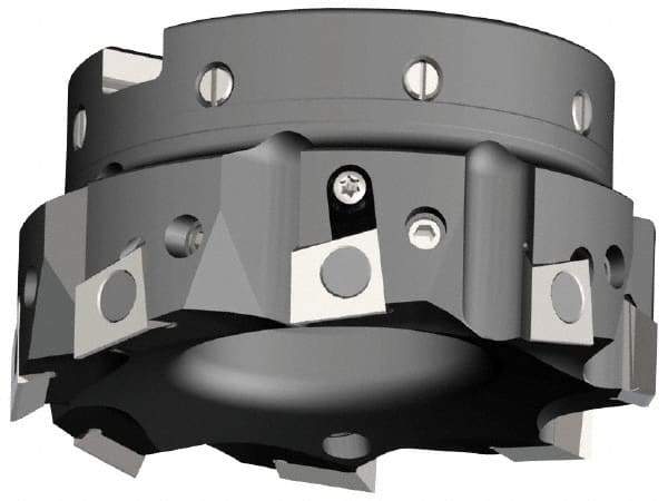 Kennametal - 2 Inserts, 1-1/2" Cut Diam, 1/2" Arbor Diam, 0.394" Max Depth of Cut, Indexable Square-Shoulder Face Mill - 0/90° Lead Angle, 1.57" High, BGHX 15L5... Insert Compatibility, Through Coolant, Series Fix-Perfect - Industrial Tool & Supply