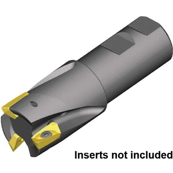 Kennametal - 1-1/2" Cut Diam, 1-1/4" Shank Diam, 4.53" OAL, Indexable Square Shoulder End Mill - Weldon Shank, 0° Lead Angle - Industrial Tool & Supply