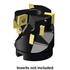Kennametal - 9 Inserts, 50mm Cut Diam, 22mm Arbor Diam, 32.36mm Max Depth of Cut, Indexable Square-Shoulder Face Mill - 0/90° Lead Angle, 55mm High, SD.T 1204.. Insert Compatibility, Series KSSM-KSSP - Industrial Tool & Supply