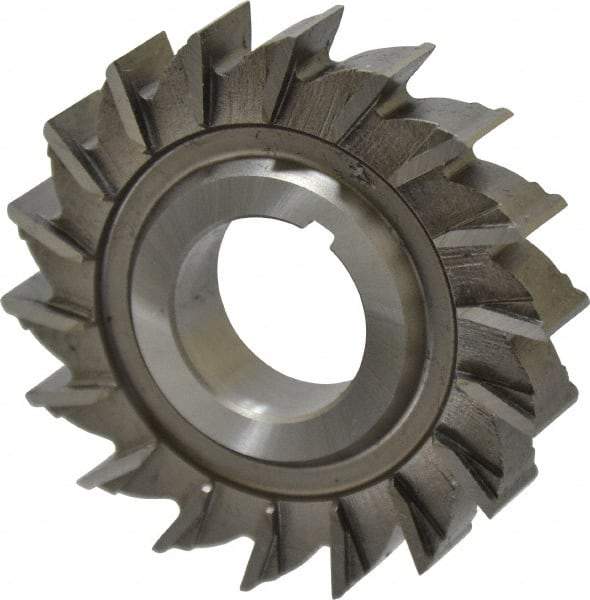 Made in USA - 2-1/2" Diam x 1/2" Width of Cut, 18 Teeth, High Speed Steel Side Milling Cutter - Straight Teeth, Uncoated - Industrial Tool & Supply
